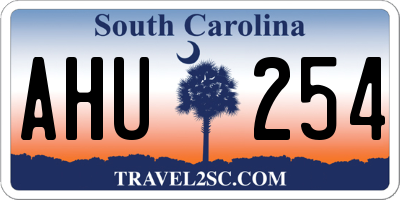 SC license plate AHU254
