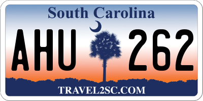 SC license plate AHU262