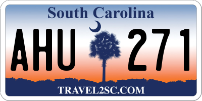 SC license plate AHU271
