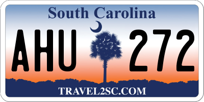 SC license plate AHU272