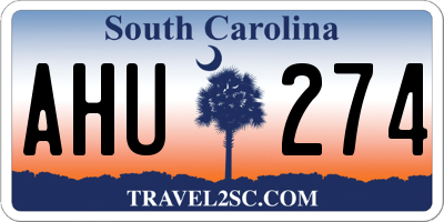 SC license plate AHU274