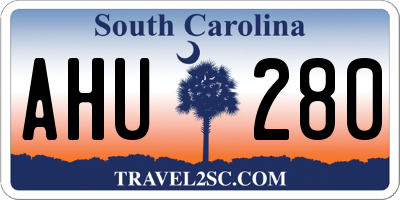 SC license plate AHU280