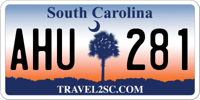 SC license plate AHU281