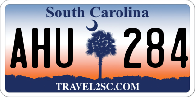 SC license plate AHU284