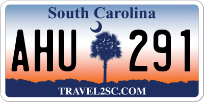 SC license plate AHU291
