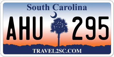SC license plate AHU295