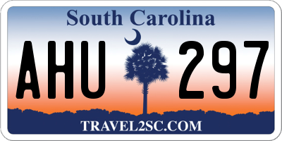 SC license plate AHU297