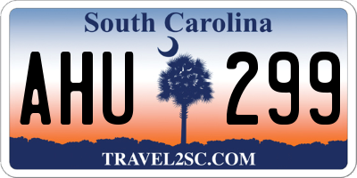 SC license plate AHU299