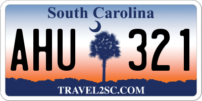 SC license plate AHU321