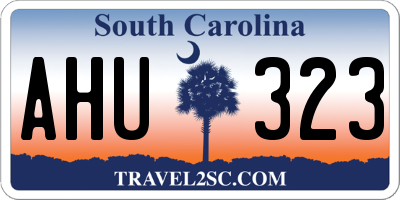 SC license plate AHU323