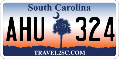 SC license plate AHU324
