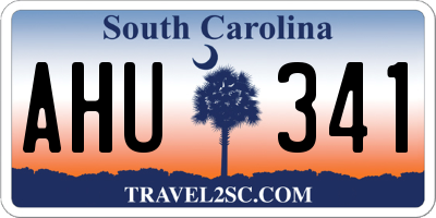 SC license plate AHU341
