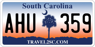 SC license plate AHU359