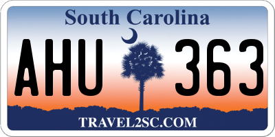 SC license plate AHU363