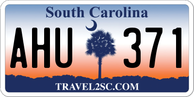 SC license plate AHU371