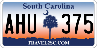 SC license plate AHU375