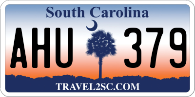 SC license plate AHU379