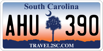 SC license plate AHU390