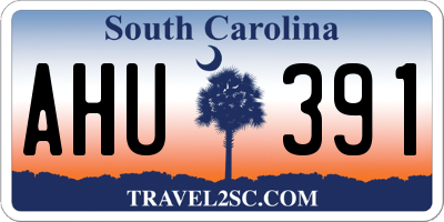 SC license plate AHU391