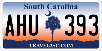 SC license plate AHU393