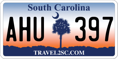 SC license plate AHU397