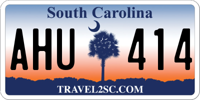 SC license plate AHU414