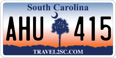 SC license plate AHU415