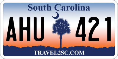 SC license plate AHU421