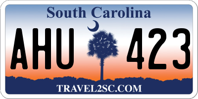SC license plate AHU423