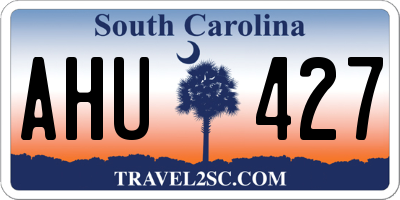 SC license plate AHU427