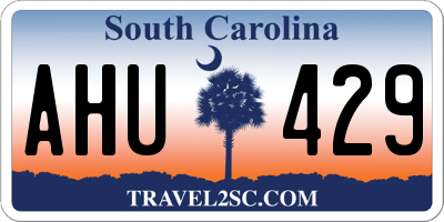 SC license plate AHU429