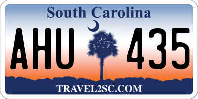 SC license plate AHU435