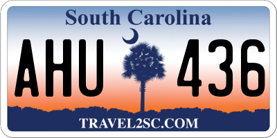 SC license plate AHU436