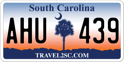 SC license plate AHU439