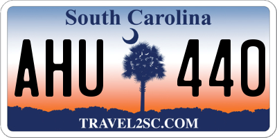 SC license plate AHU440