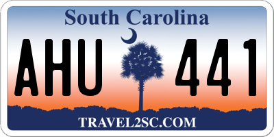 SC license plate AHU441