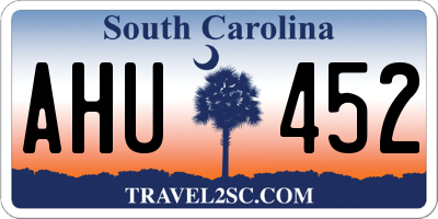 SC license plate AHU452