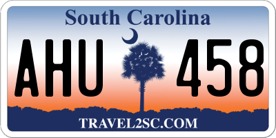 SC license plate AHU458