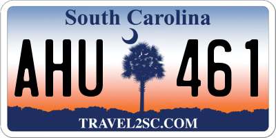 SC license plate AHU461