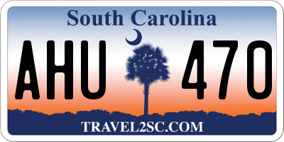 SC license plate AHU470