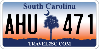 SC license plate AHU471
