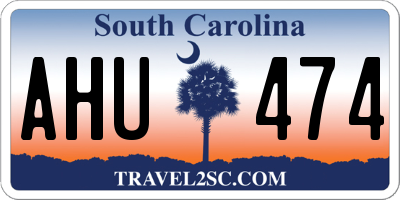 SC license plate AHU474