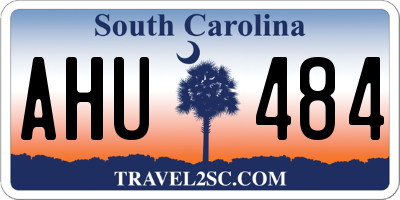 SC license plate AHU484
