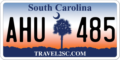SC license plate AHU485