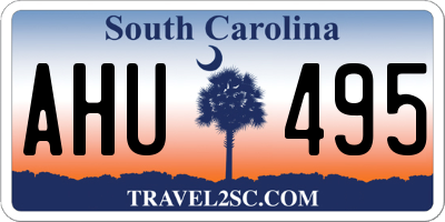 SC license plate AHU495