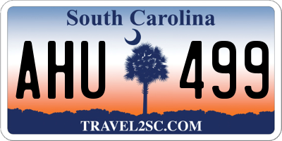 SC license plate AHU499