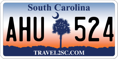 SC license plate AHU524