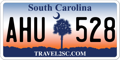 SC license plate AHU528