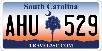 SC license plate AHU529