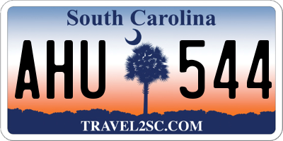 SC license plate AHU544